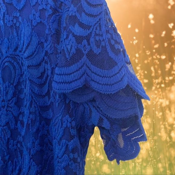 Torrid Electric Blue Fit & Flare Lace Midi Dress 1 1XL, 2 2XL NWT - Picture 8 of 14